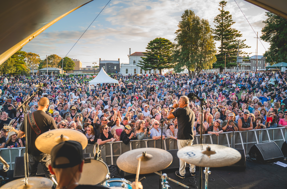 Jon Stevens performing at the Hooked on Portland festival in 2020.