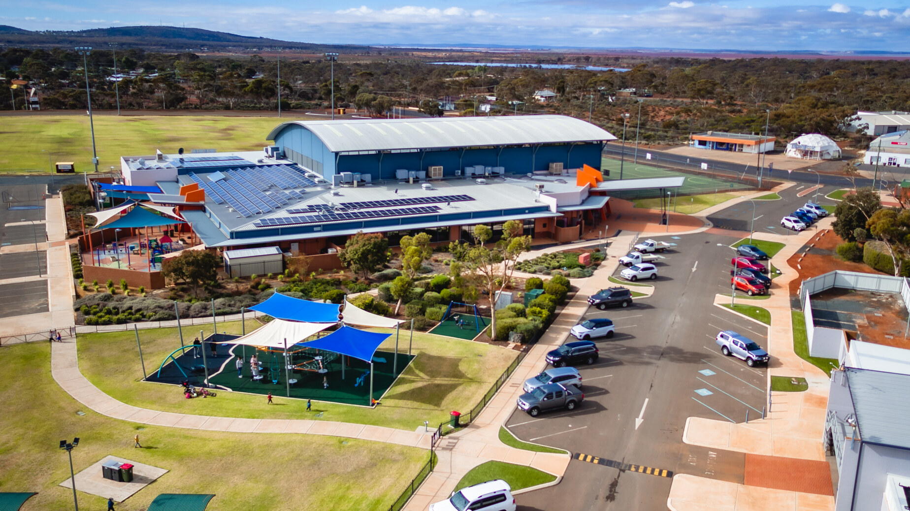 An aerial image of Kambalda Recreational Facility in Western Australia