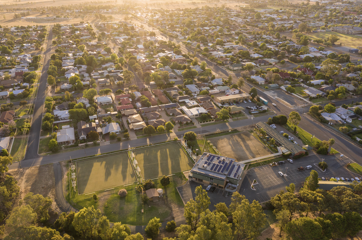 Deniliquin New South Wales from above