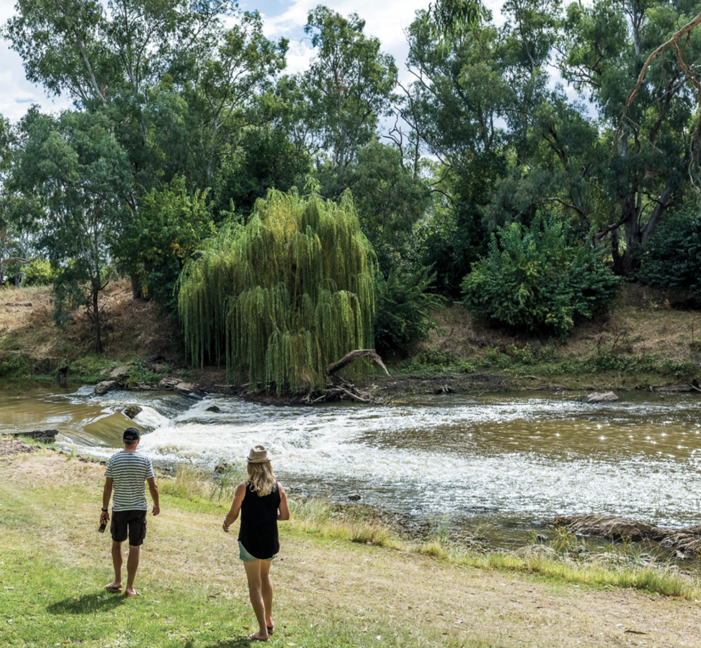 The sparkling waters of the Lachlan River in Forbes New South Wales