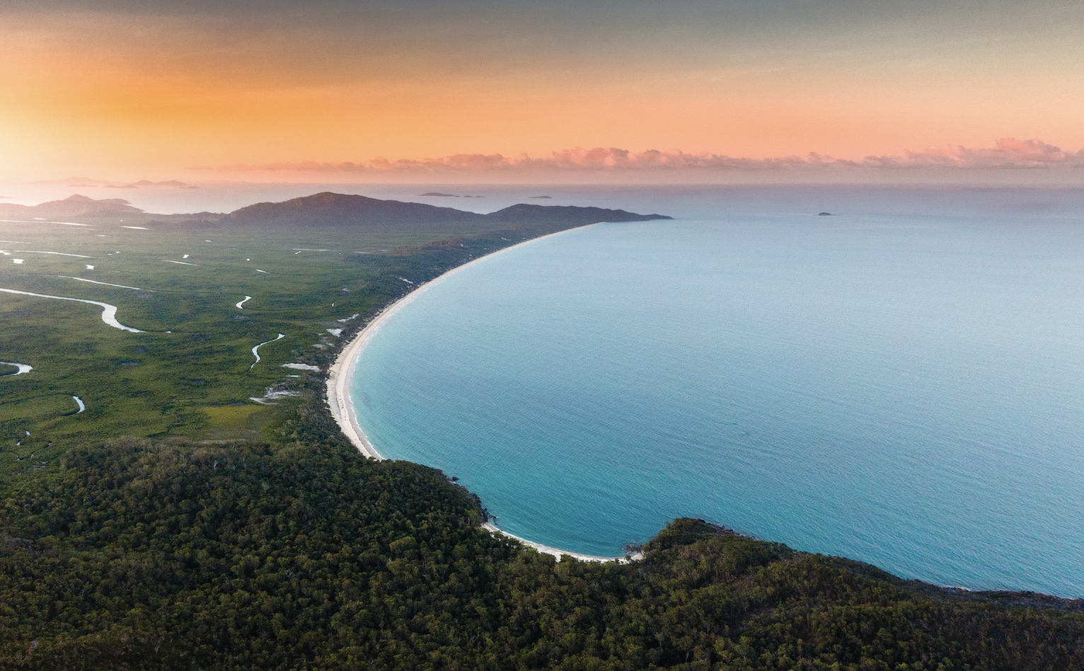 The lush greenery of Hinchinbrook Island in Hinchinbrook Queensland