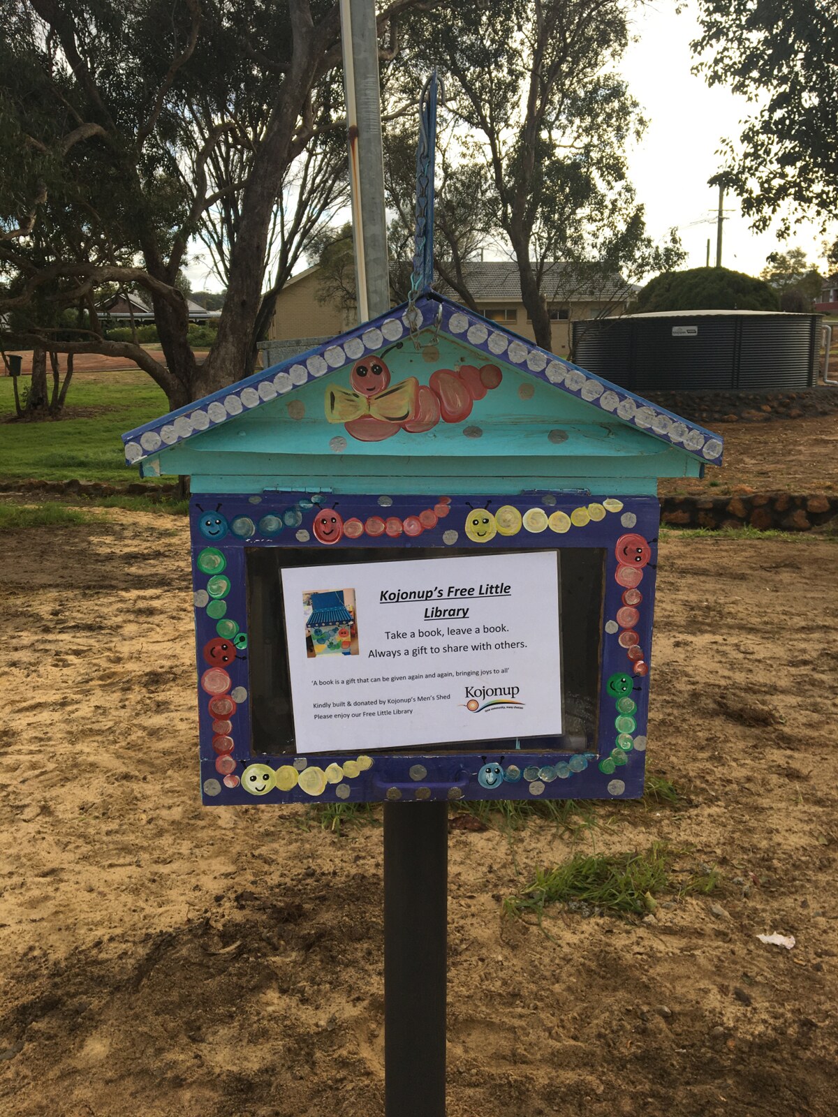 The Little Library in Apex Park Kojonup Western Australia