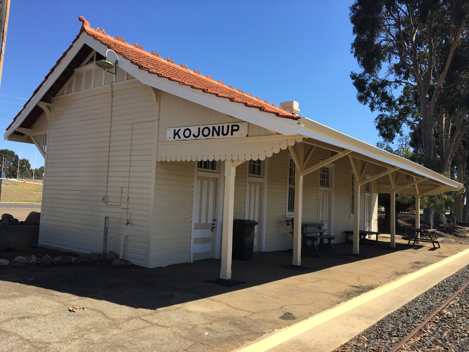The heritage train station in Kojonup Western Australia