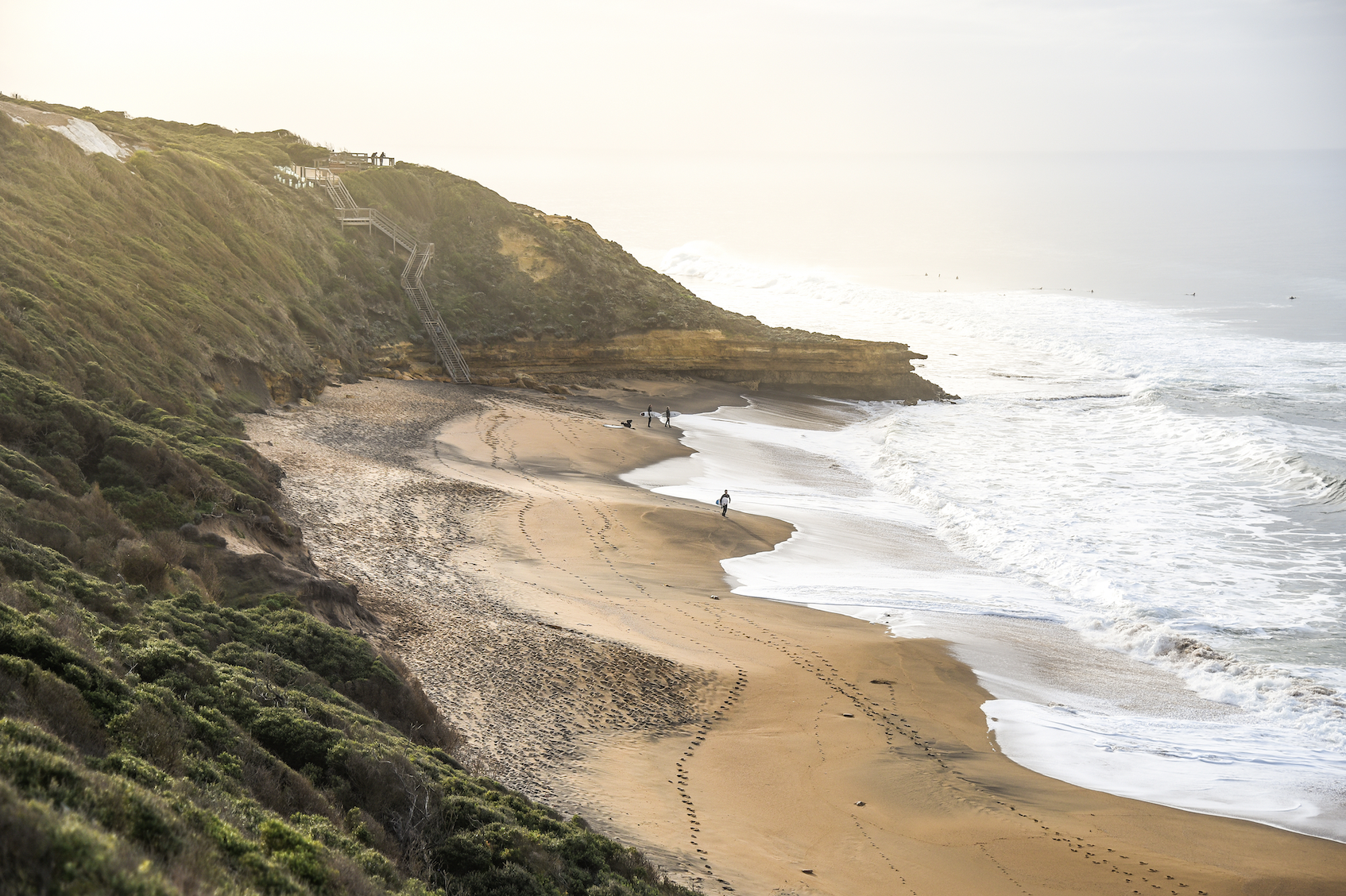 Bells Beach, renowned as one of the best surf beaches in Surf Coast Shire Victoria