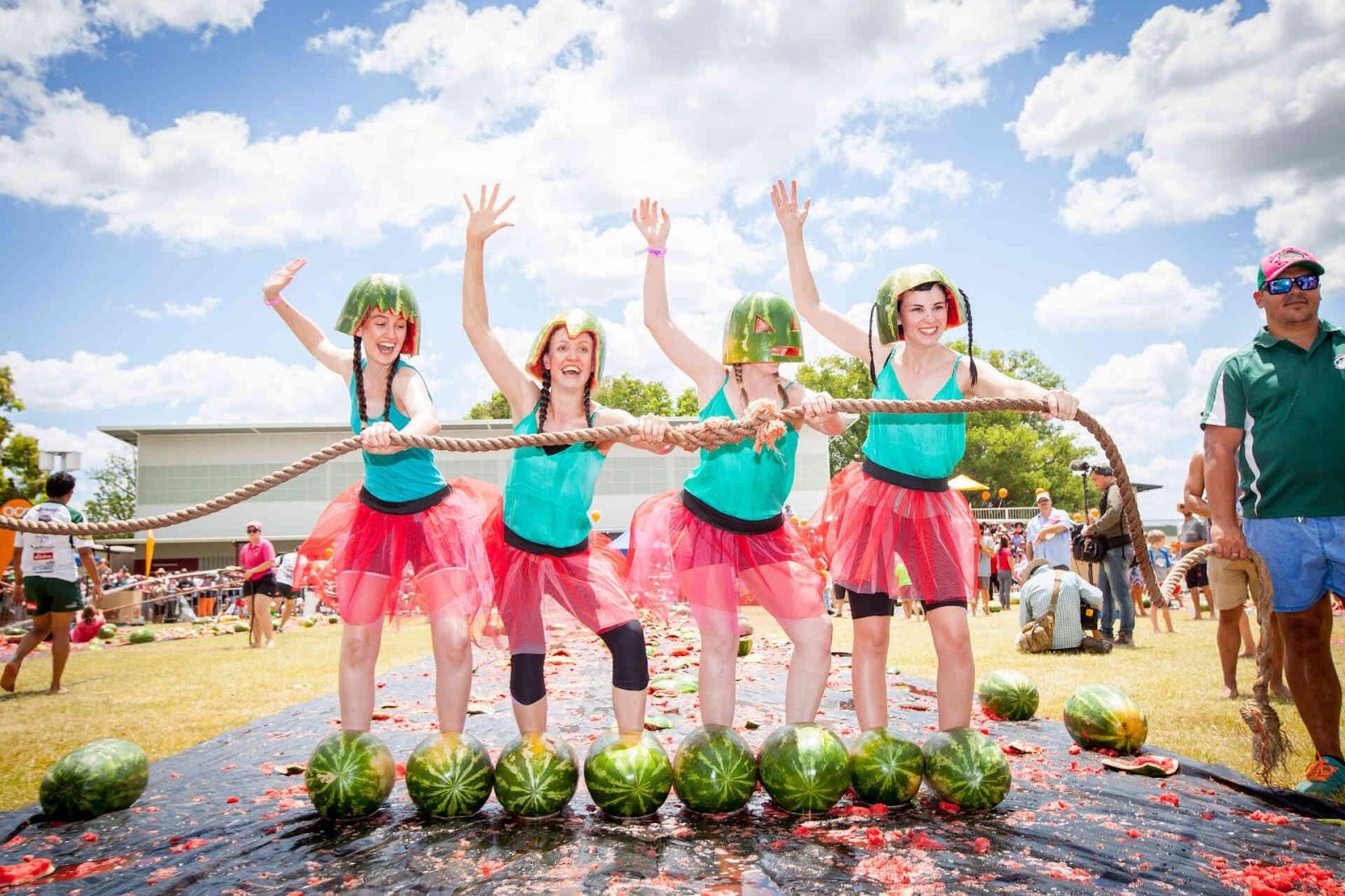 Messy fun at the Chinchilla Melon Festival in the Western Down Region Queensland