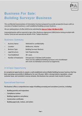 Business Sold - VIC - Melbourne - 3000 - Highly Profitable Building Surveyor Business  (Image 2)